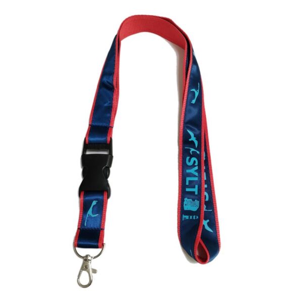 Silk screen satin ribbon lanyards (2)