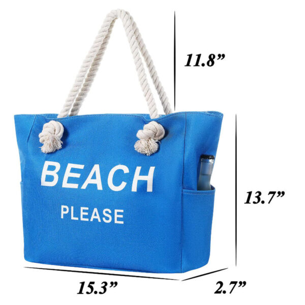 Canvas Beach bag withInner Pockets (1)