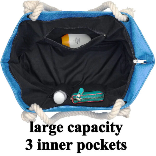 Canvas Beach bag withInner Pockets (3)