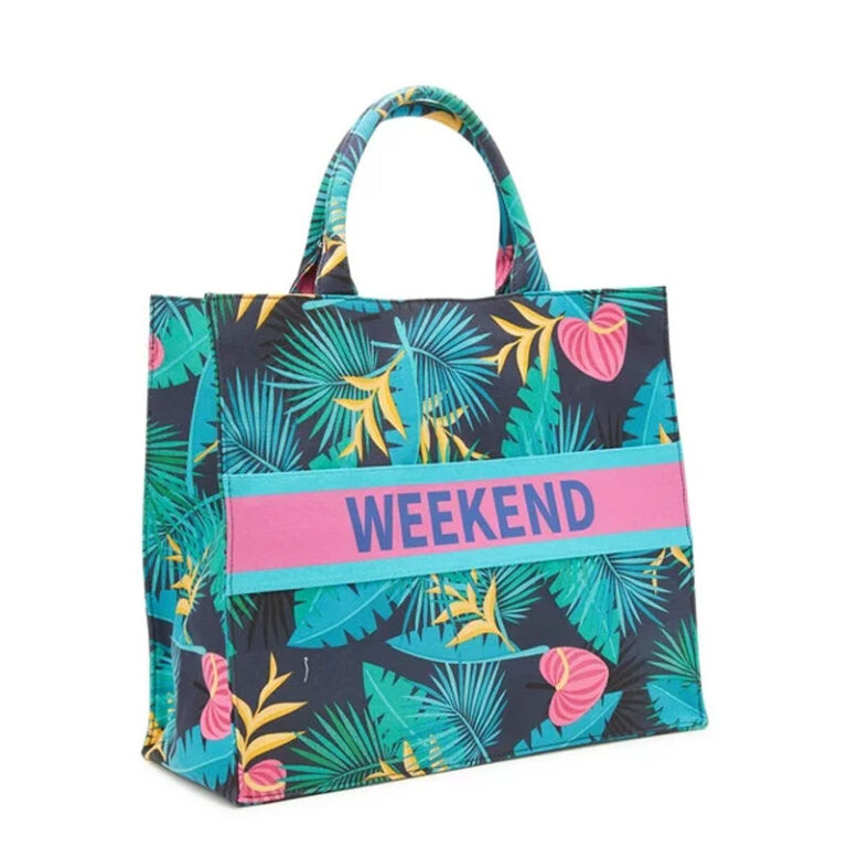 Dye Sublimation Canvas beach tote bag (1)