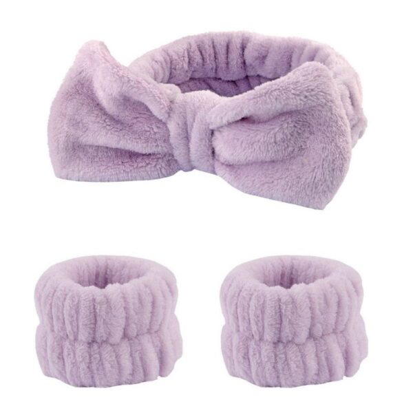 Spa Bow Headband wristband Set