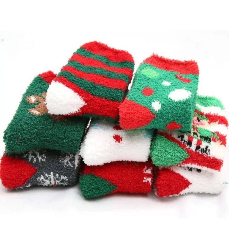 Warm Fluffy Fuzzy Christmas Socks